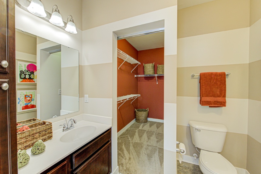 Model home bathroom in Carmel